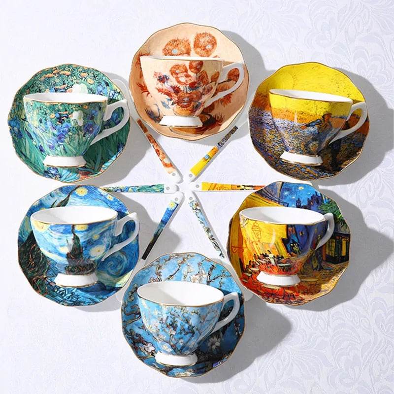 The Sower Irises Saint-Remy Coffee Tea Cups - Trendz Alley