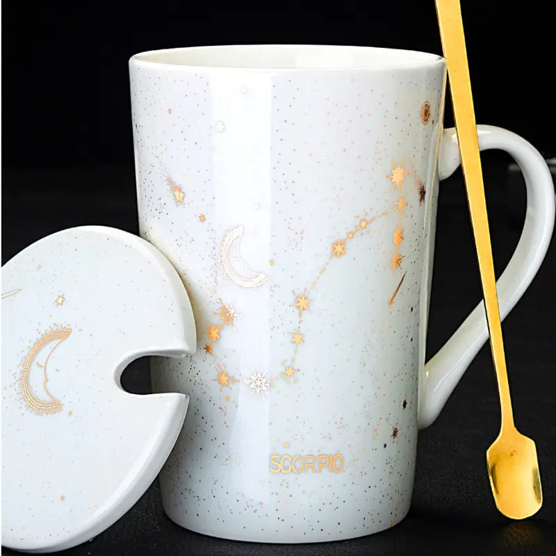 12 Constellations Collection Creative Mugs With Spoon