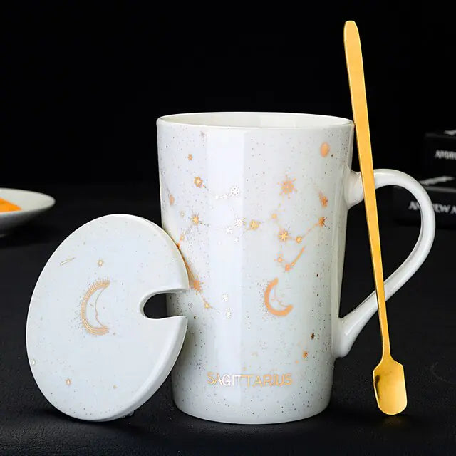 12 Constellations Collection Creative Mugs With Spoon