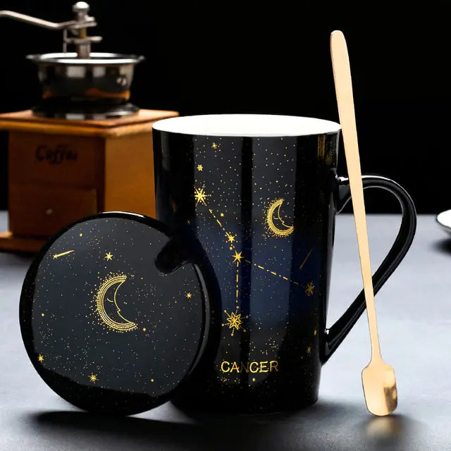 12 Constellations Collection Creative Mugs With Spoon