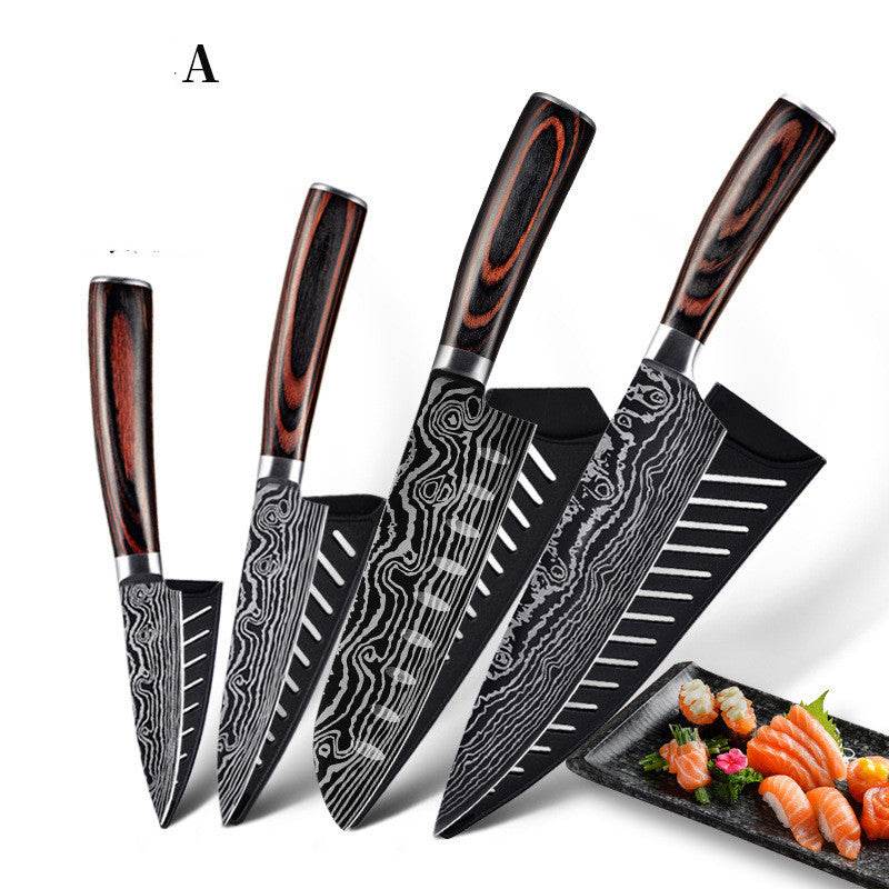 Damascus Pattern Knife Damascus Steel Knife - Trendz Alley