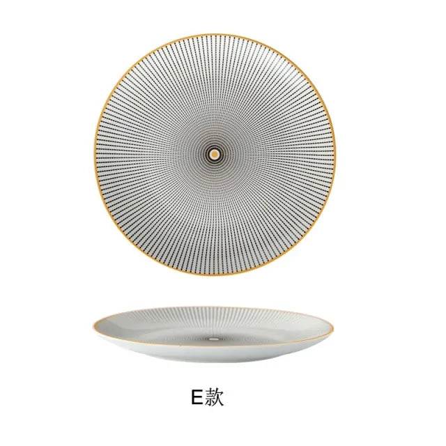 Geometric Pattern Ceramic Plate - Trendz Alley