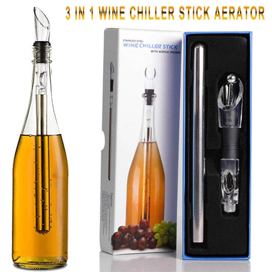 Wine Bottle Cooler Stick Wine Chilling Rod Leakproof Wine Chiller Beer Beverage Freezing Stick Bar Tools - Trendz Alley