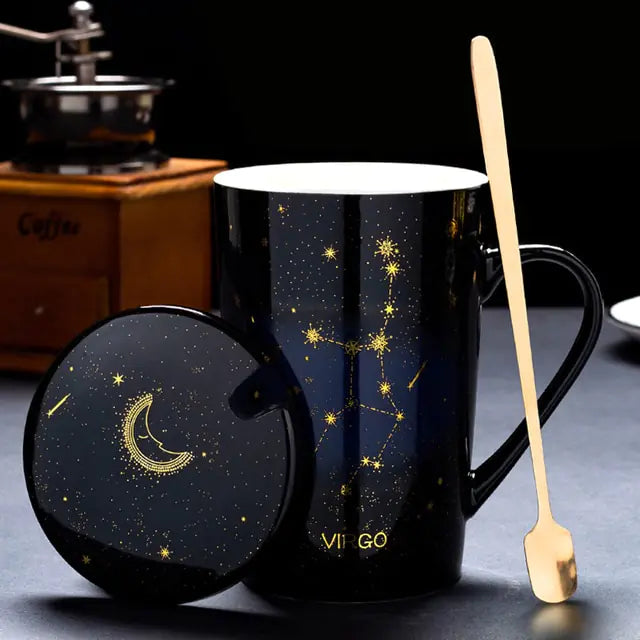 12 Constellations Collection Creative Mugs With Spoon