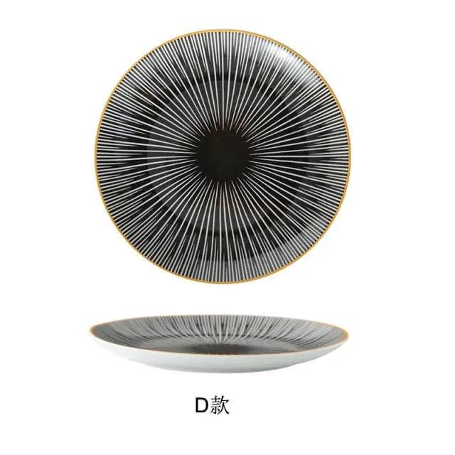 Geometric Pattern Ceramic Plate - Trendz Alley