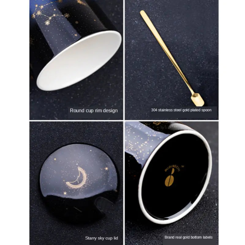 12 Constellations Collection Creative Mugs With Spoon