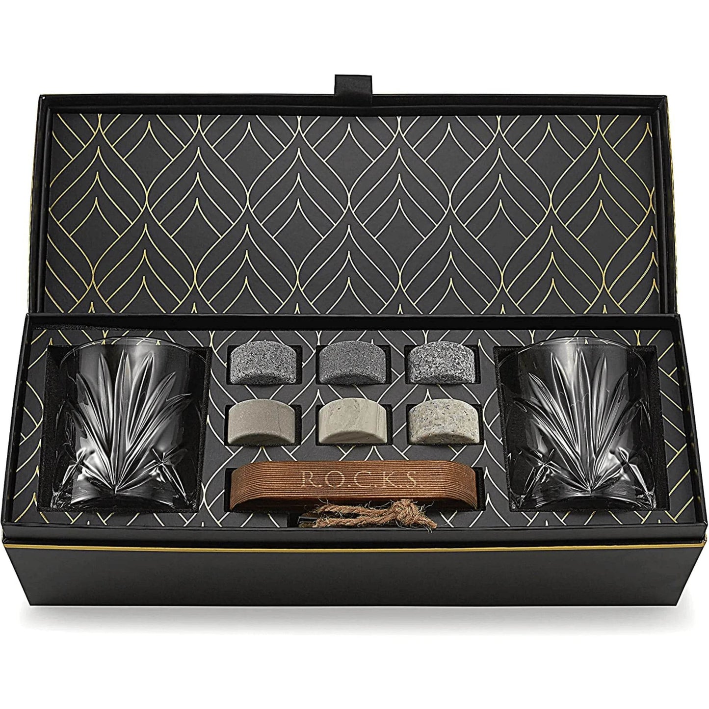 The Connoisseur's Set - Whiskey Stones & Palm Glass Edition - Trendz Alley