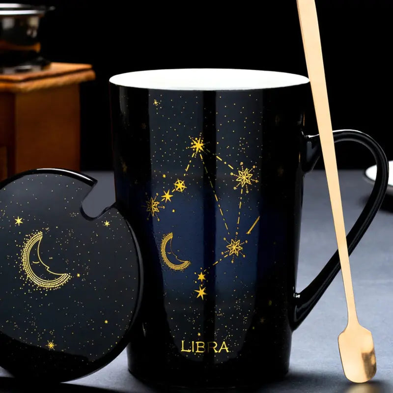 12 Constellations Collection Creative Mugs With Spoon