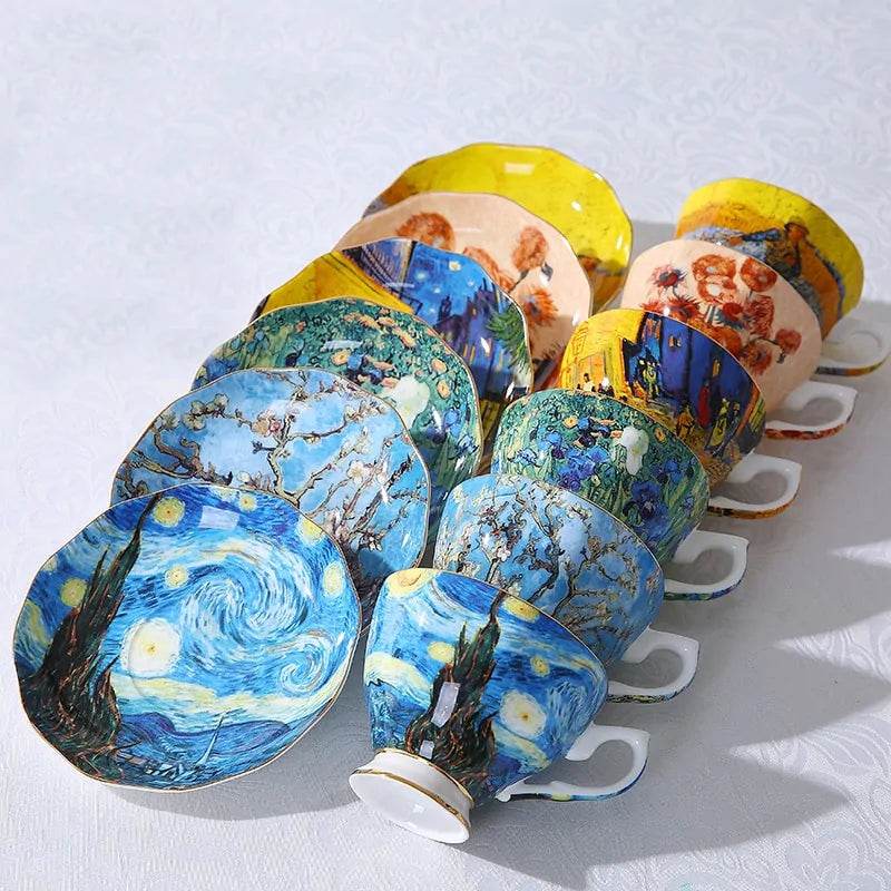 The Sower Irises Saint-Remy Coffee Tea Cups - Trendz Alley