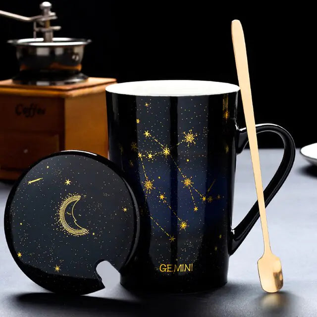 12 Constellations Collection Creative Mugs With Spoon