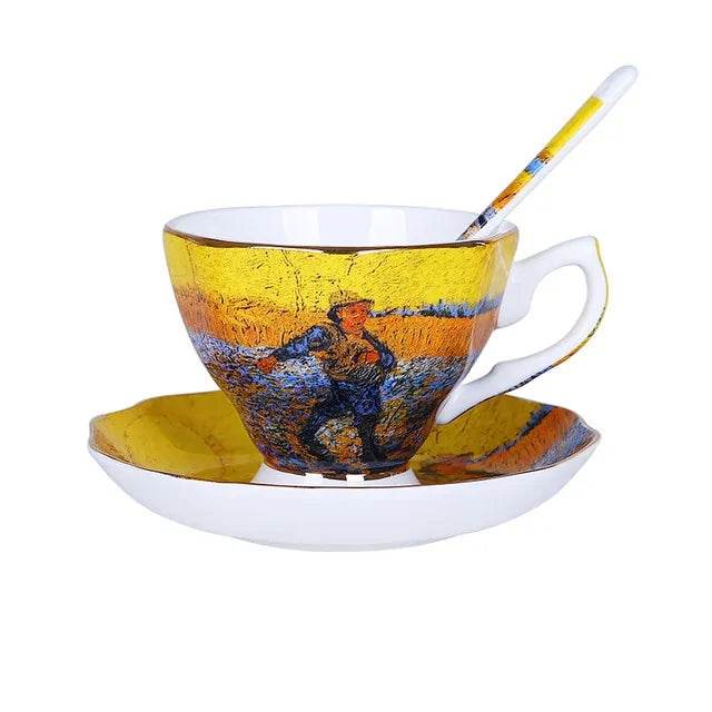 The Sower Irises Saint-Remy Coffee Tea Cups - Trendz Alley