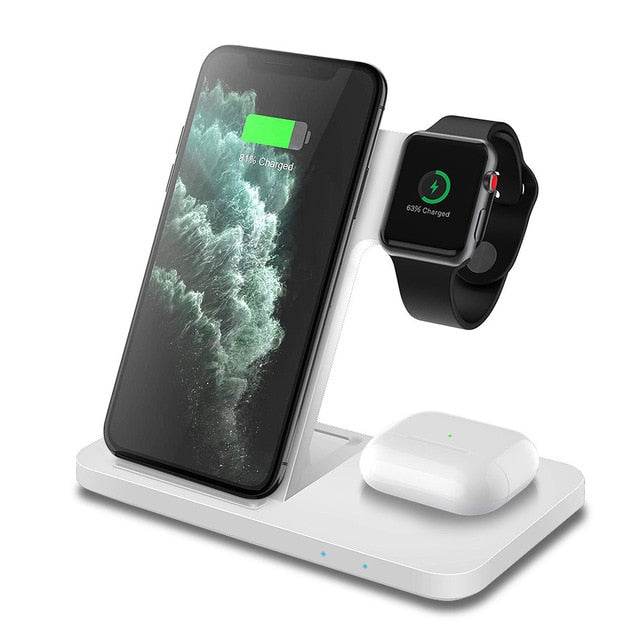 3in1 Wireless Fast Charger Dock Station - Trendz Alley