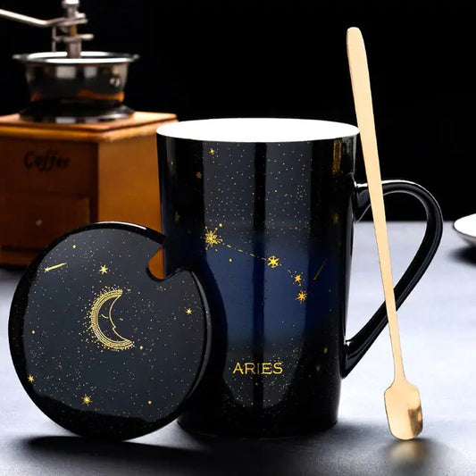 12 Constellations Collection Creative Mugs With Spoon