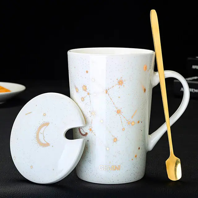 12 Constellations Collection Creative Mugs With Spoon