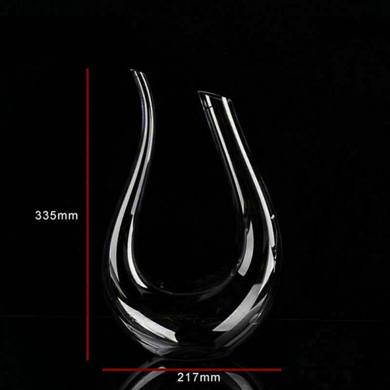 Crystal U-shaped 1500ml Wine Decanter - Trendz Alley