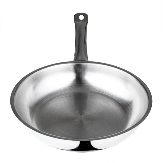 Serenk Modernist Stainless Steel Frying Pan 24 cm - Trendz Alley