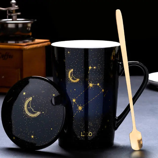 12 Constellations Collection Creative Mugs With Spoon