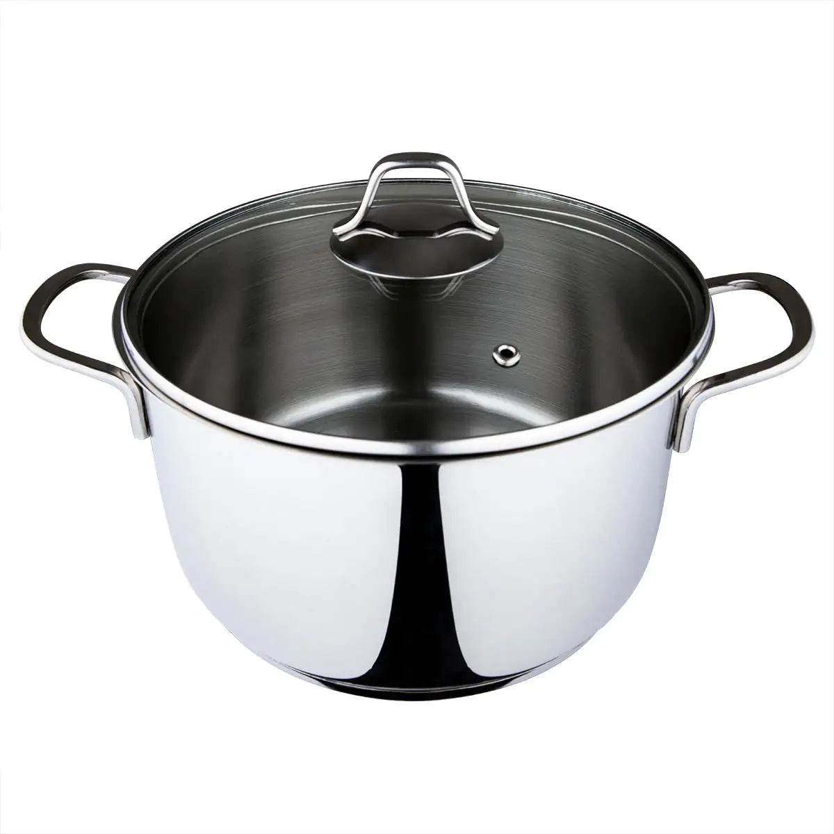 Serenk Modernist Stainless Steel Stock Pot, 24 cm - Trendz Alley