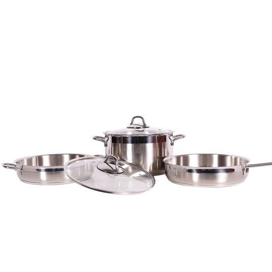 Serenk Modernist 5 Piece Stainless Steel Pots and Pan Set - Trendz Alley