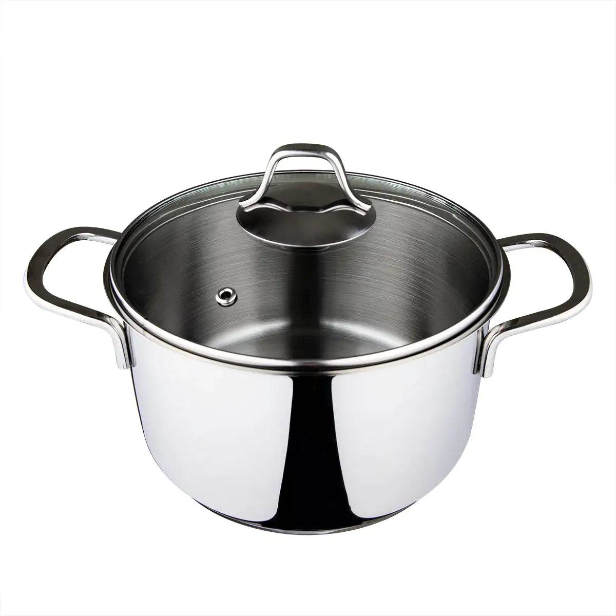 Serenk Modernist Stainless Steel Stock Pot, 20 cm - Trendz Alley