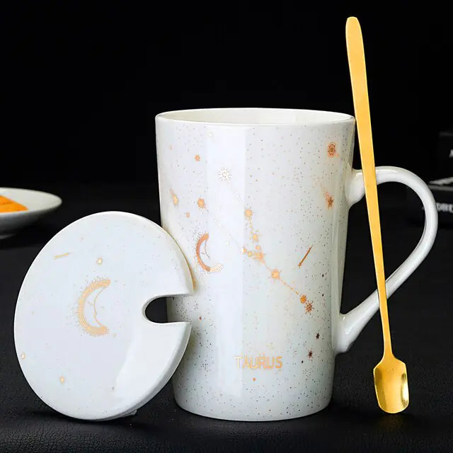 12 Constellations Collection Creative Mugs With Spoon