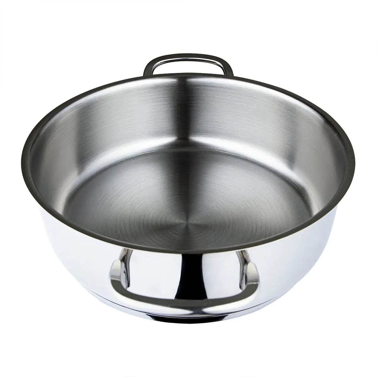 Serenk Modernist Stainless Steel Saute Pan, 24 cm - Trendz Alley