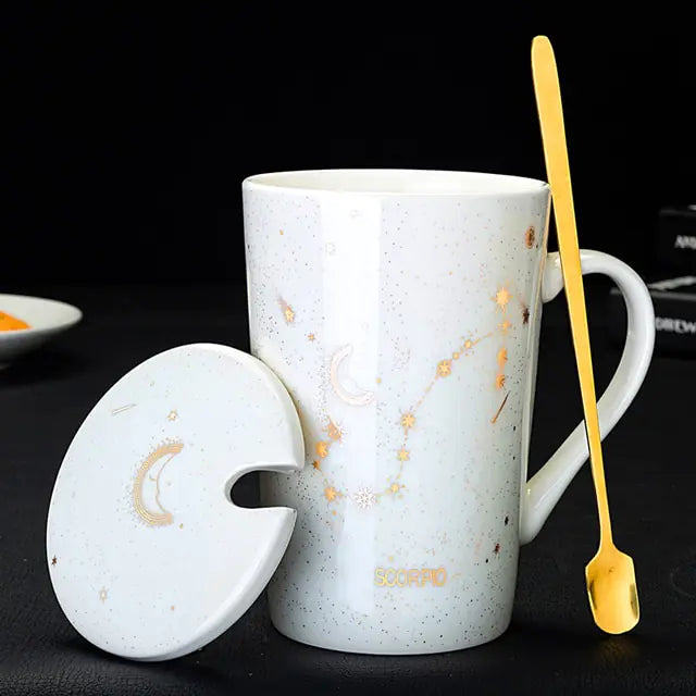 12 Constellations Collection Creative Mugs With Spoon