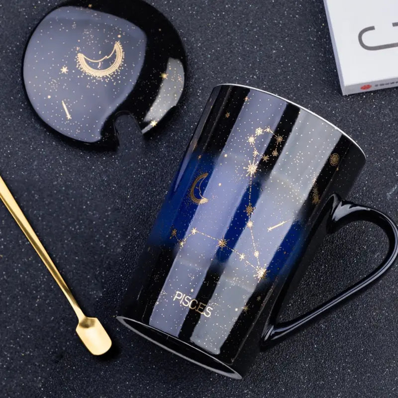 12 Constellations Collection Creative Mugs With Spoon