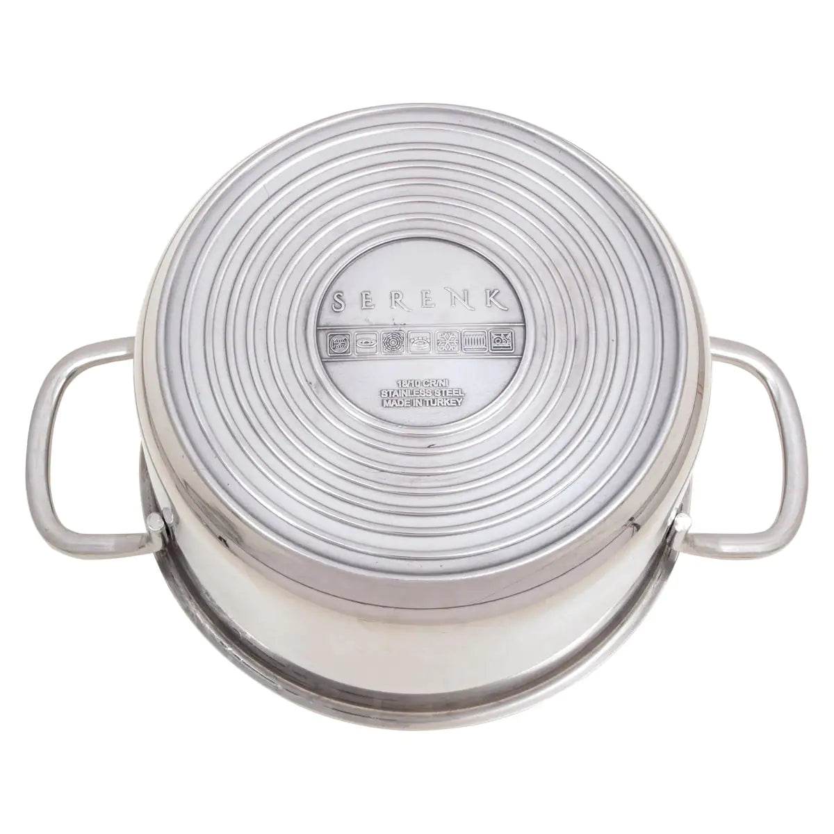 Serenk Modernist Stainless Steel Saute Pan, 24 cm - Trendz Alley