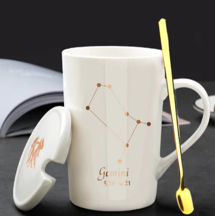 12 Constellations Collection Creative Mugs With Spoon