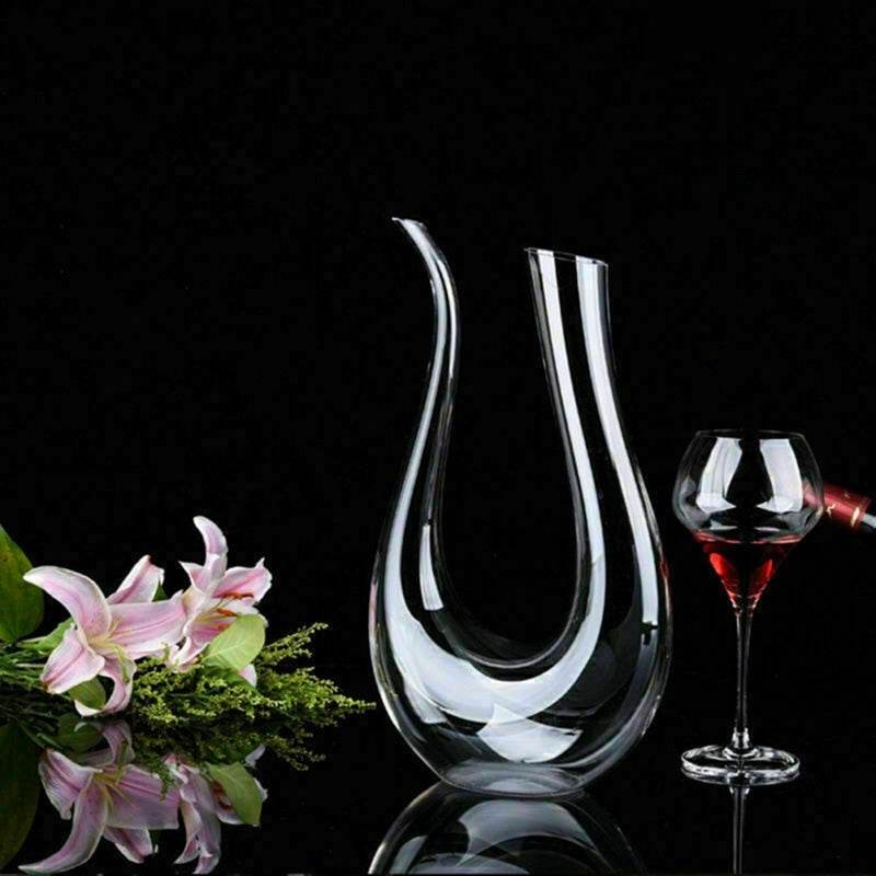 Crystal U-shaped 1500ml Wine Decanter - Trendz Alley