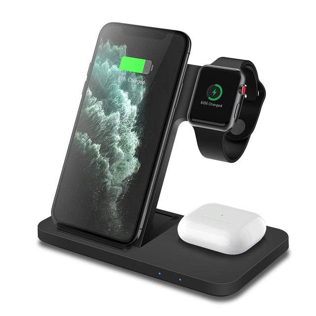 3in1 Wireless Fast Charger Dock Station - Trendz Alley