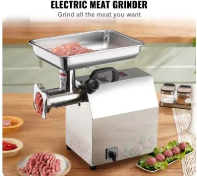 Electric Meat Grinder Food Processors Sausage Maker Filler Mincer Stuffer Stainless Steel with 2 Blades for Home Kitchen - Trendz Alley