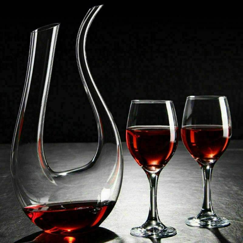 Crystal U-shaped 1500ml Wine Decanter - Trendz Alley