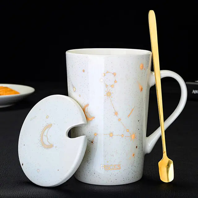 12 Constellations Collection Creative Mugs With Spoon