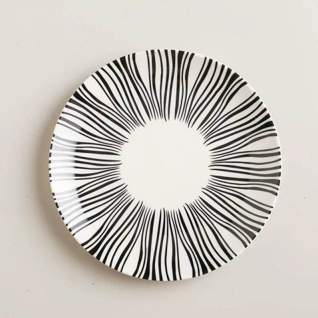 Geometric Pattern Ceramic Plate - Trendz Alley