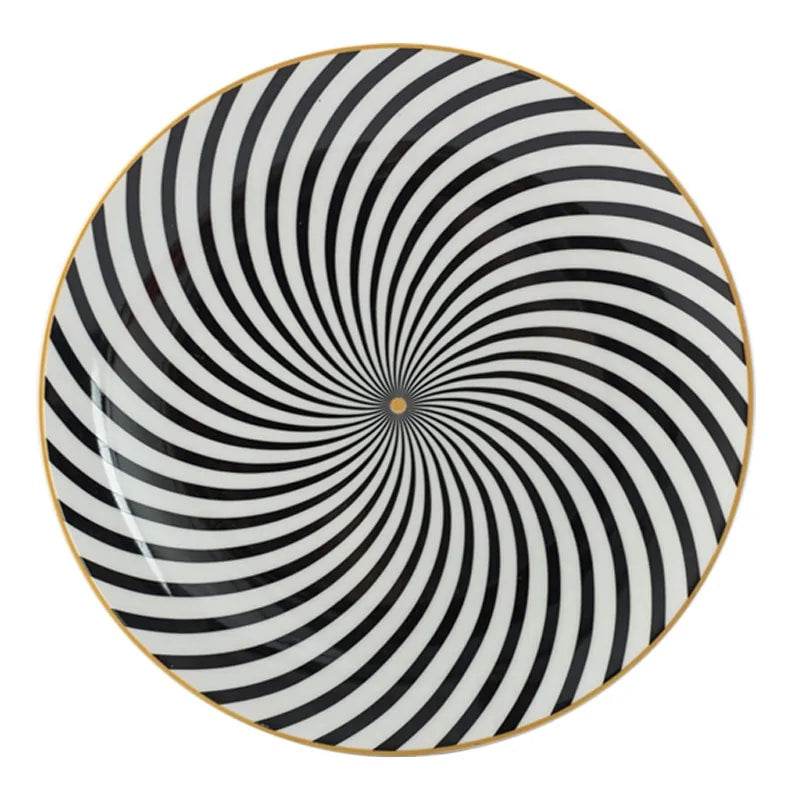 Geometric Pattern Ceramic Plate - Trendz Alley