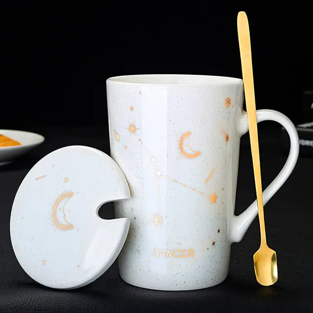 12 Constellations Collection Creative Mugs With Spoon